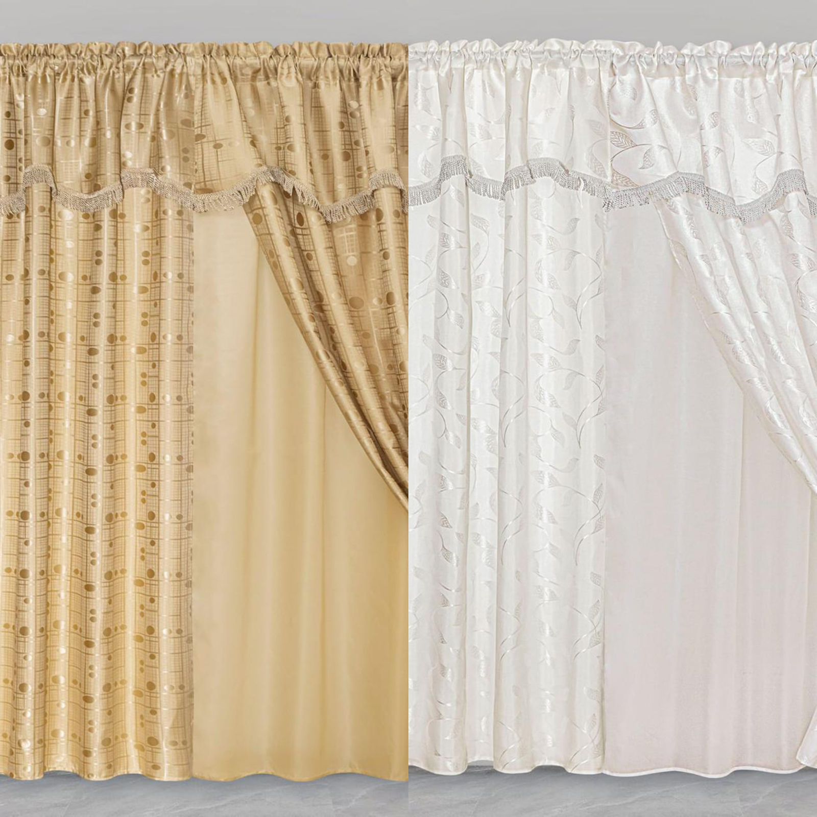 CORTINAS CON CENEFA Y VELO.