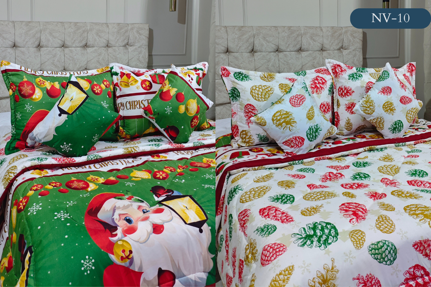 EDREDONES NAVIDEÑOS DOBLE FAZ 5 PIEZAS®