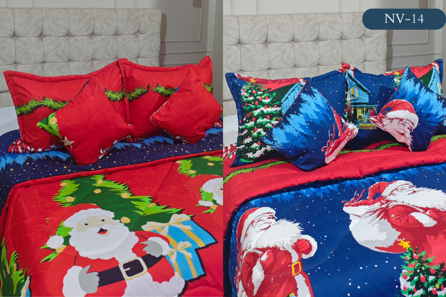 EDREDONES NAVIDEÑOS DOBLE FAZ 5 PIEZAS®